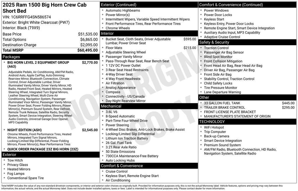 ram ram 1500 pickup 2025 1C6RRFFG4SN586574 image ram ram 1500 pickup 2025 1C6RRFFG4SN586574 image